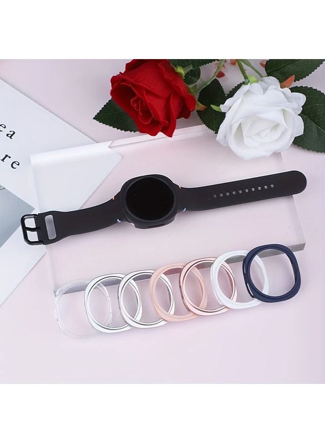 غطية واقية بيضاء مخرومة بالصقيل لساعة Galaxy Watch 8 مقاس 44 مم، غطاء خفيف الوزن مقاوم للصدمات - Image 4